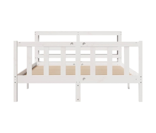 Estructura de cama sin colchón madera de pino blanco 135x190 cm