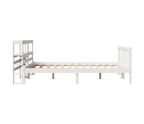 Estructura de cama sin colchón madera de pino blanco 135x190 cm