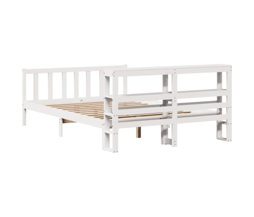 Estructura de cama sin colchón madera de pino blanco 135x190 cm