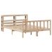 Estructura de cama sin colchón madera maciza de pino 140x190 cm