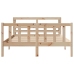 Estructura de cama sin colchón madera maciza de pino 140x190 cm