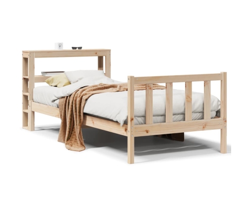 Estructura de cama sin colchón madera maciza de pino 90x200 cm