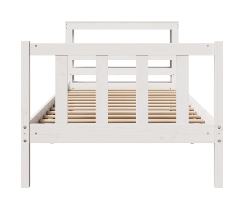 Estructura cama sin colchón madera maciza pino blanca 100x200cm