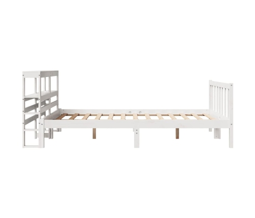 Estructura de cama sin colchón madera de pino blanca 120x200 cm