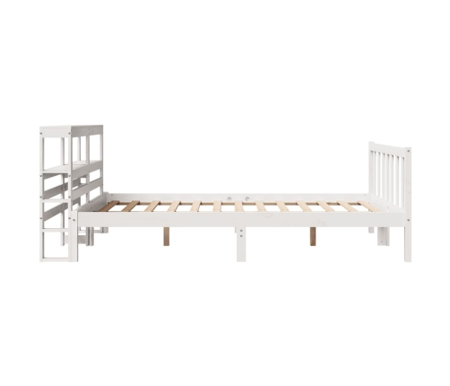 Estructura de cama sin colchón madera de pino blanca 150x200 cm