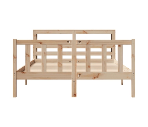 Estructura de cama sin colchón madera maciza de pino 160x200 cm