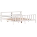 Estructura de cama sin colchón madera maciza blanca 200x200 cm