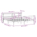 Estructura de cama sin colchón madera maciza blanca 200x200 cm