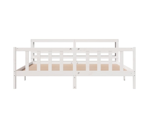Estructura de cama sin colchón madera maciza blanca 200x200 cm