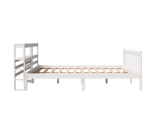 Estructura de cama sin colchón madera maciza blanca 200x200 cm