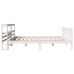 Estructura de cama sin colchón madera maciza blanca 200x200 cm