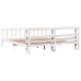 Estructura de cama sin colchón madera maciza blanca 200x200 cm