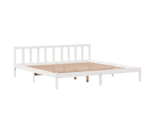 Estructura de cama sin colchón madera maciza blanca 200x200 cm