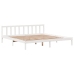 Estructura de cama sin colchón madera maciza blanca 200x200 cm