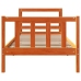 Estructura cama con cabecero madera pino marrón cera 90x190 cm