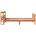 Estructura cama con cabecero madera pino marrón cera 90x190 cm