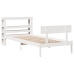 Estructura de cama sin colchón madera maciza blanca 75x190 cm