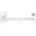 Estructura de cama sin colchón madera maciza blanca 75x190 cm