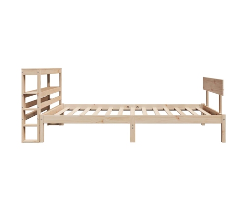 Estructura de cama sin colchón madera maciza de pino 90x190 cm