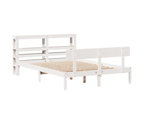 Estructura de cama sin colchón madera de pino blanco 135x190 cm