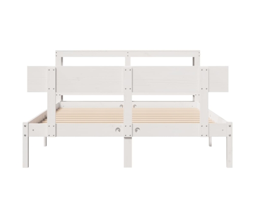 Estructura de cama sin colchón madera de pino blanco 135x190 cm