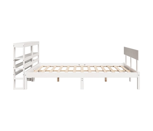 Estructura de cama sin colchón madera de pino blanco 135x190 cm
