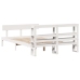 Estructura de cama sin colchón madera de pino blanco 135x190 cm