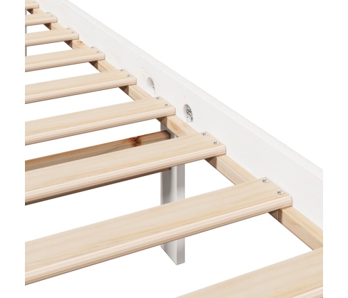 Estructura de cama sin colchón madera de pino blanco 135x190 cm