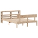 Estructura de cama sin colchón madera maciza de pino 140x190 cm