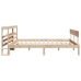 Estructura de cama sin colchón madera maciza de pino 140x190 cm