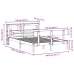 Estructura de cama sin colchón madera de pino blanca 140x190 cm