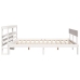 Estructura de cama sin colchón madera de pino blanca 140x190 cm