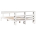 Estructura de cama sin colchón madera de pino blanca 140x190 cm
