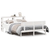 Estructura de cama sin colchón madera de pino blanca 140x190 cm