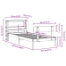 Estructura de cama sin colchón madera maciza de pino 90x200 cm