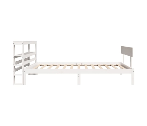 Estructura de cama sin colchón madera de pino blanca 90x200 cm