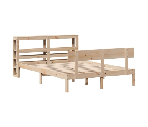 Estructura de cama sin colchón madera de pino maciza 120x200 cm
