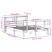 Estructura de cama sin colchón madera de pino maciza 120x200 cm