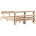Estructura de cama sin colchón madera de pino maciza 120x200 cm