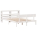 Estructura de cama sin colchón madera de pino blanca 140x200 cm