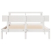 Estructura de cama sin colchón madera de pino blanca 140x200 cm