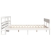 Estructura de cama sin colchón madera de pino blanca 140x200 cm