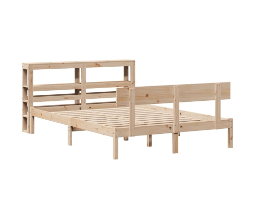 Estructura de cama sin colchón madera de pino blanco 150x200 cm