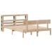 Estructura de cama sin colchón madera de pino blanco 150x200 cm