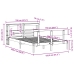 Estructura de cama sin colchón madera de pino blanco 150x200 cm