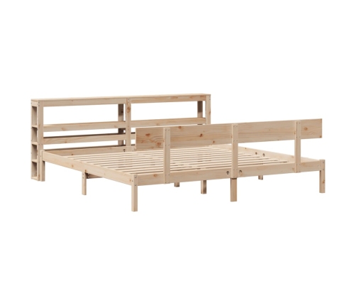 Estructura de cama sin colchón madera maciza de pino 180x200 cm