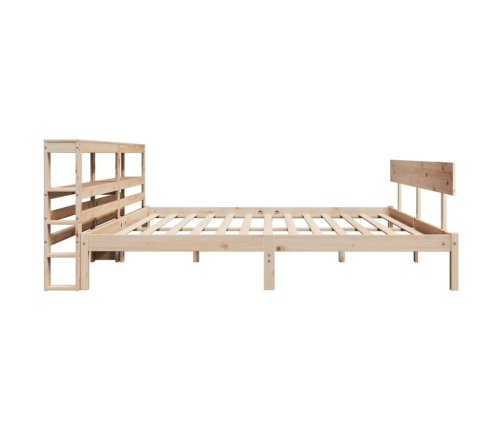 Estructura de cama sin colchón madera maciza de pino 180x200 cm