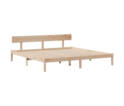 Estructura de cama sin colchón madera maciza de pino 180x200 cm