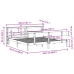 Estructura de cama sin colchón madera maciza blanca 200x200 cm