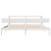 Estructura de cama sin colchón madera maciza blanca 200x200 cm